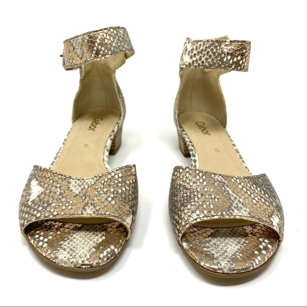 Gabor 65.850.83 cobra space suede ankle strap sandals - Picture 3 of 8